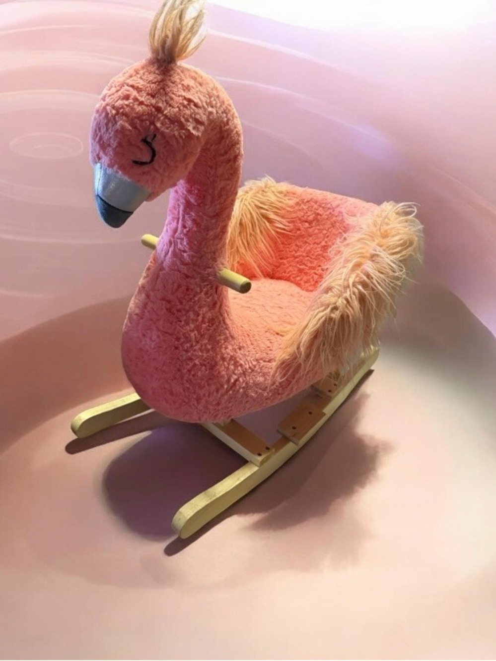 Soft Landing Joyrides Flamingo Sit In Character Rocker~ Rocking Toy For kids